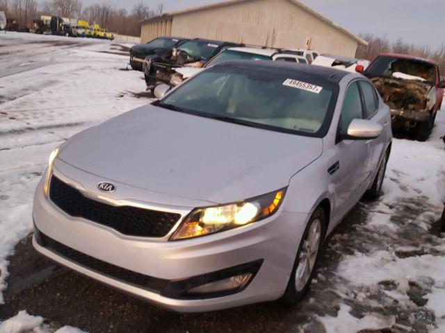 5XXGN4A73DG223530 - 2013 KIA OPTIMA EX SILVER photo 2