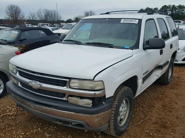 1GNEK13T11R121183 - 2001 CHEVROLET TAHOE K150 WHITE photo 2