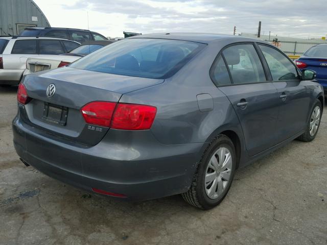 3VWDX7AJXCM348237 - 2012 VOLKSWAGEN JETTA SE GRAY photo 4