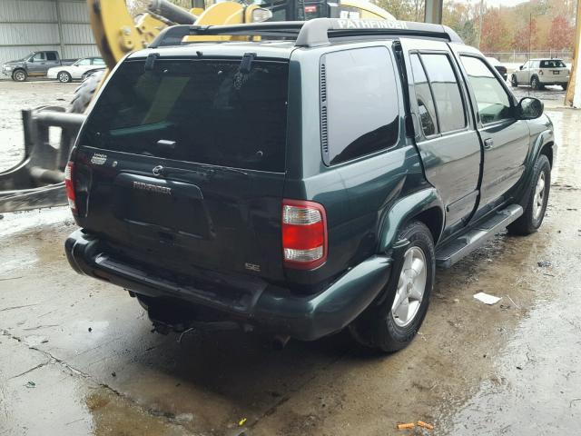 JN8DR09Y32W725337 - 2002 NISSAN PATHFINDER GREEN photo 4