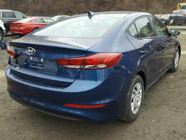 5NPD74LF1HH183430 - 2017 HYUNDAI ELANTRA SE BLUE photo 4