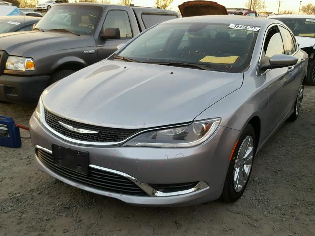 1C3CCCAB0FN625133 - 2015 CHRYSLER 200 LIMITE GRAY photo 2