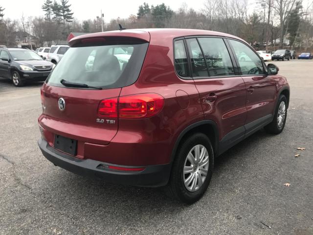 WVGCV7AX5CW006313 - 2012 VOLKSWAGEN TIGUAN S BURGUNDY photo 4