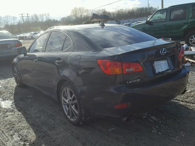 JTHBK262982073079 - 2008 LEXUS IS 250 BLACK photo 3