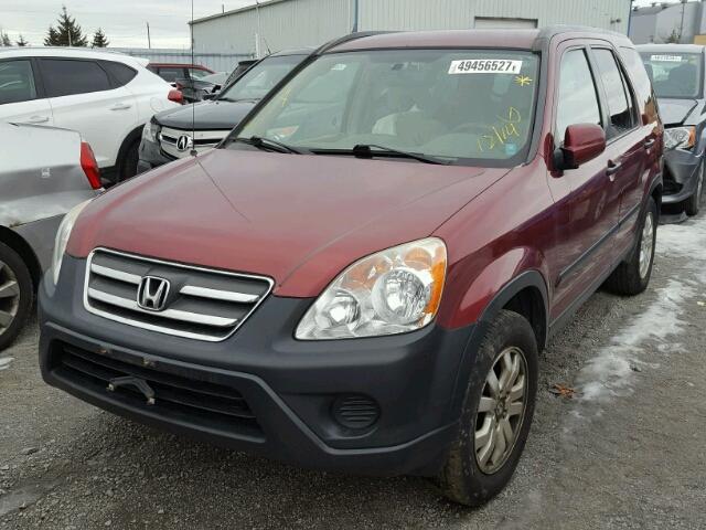 JHLRD78825C812696 - 2005 HONDA CR-V EX BURGUNDY photo 2