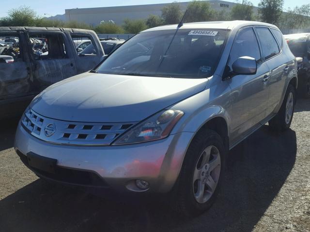 JN8AZ08T44W200721 - 2004 NISSAN MURANO SL SILVER photo 2