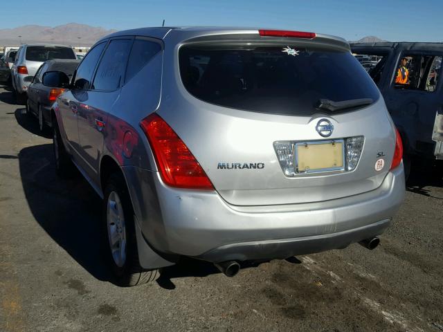 JN8AZ08T44W200721 - 2004 NISSAN MURANO SL SILVER photo 3