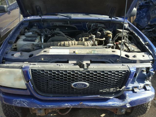 1FTYR14V73PA71342 - 2003 FORD RANGER SUP BLUE photo 7