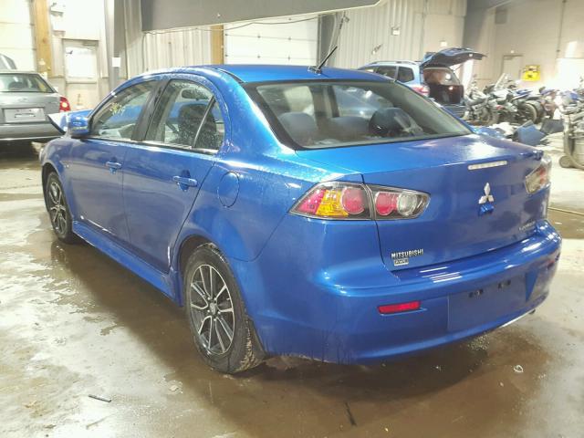 JA32V2FW1FU024471 - 2015 MITSUBISHI LANCER SE BLUE photo 3