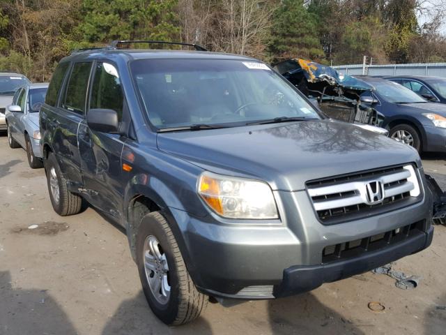 5FNYF18107B031779 - 2007 HONDA PILOT LX GRAY photo 1