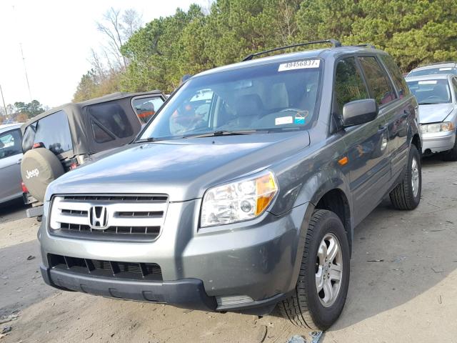 5FNYF18107B031779 - 2007 HONDA PILOT LX GRAY photo 2