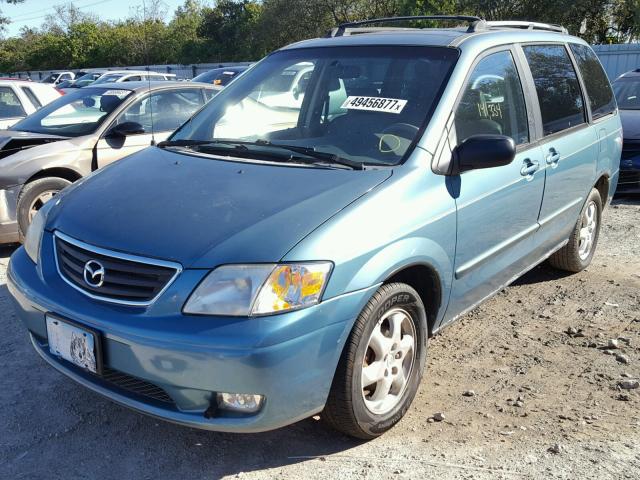 JM3LW28G4Y0120332 - 2000 MAZDA MPV WAGON BLUE photo 2