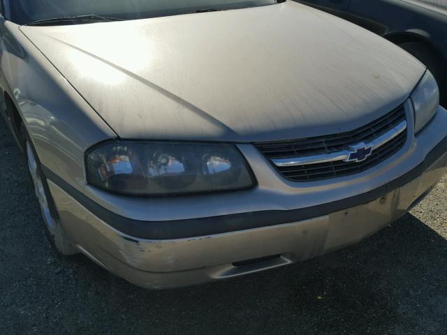 2G1WF52E939109171 - 2003 CHEVROLET IMPALA TAN photo 9