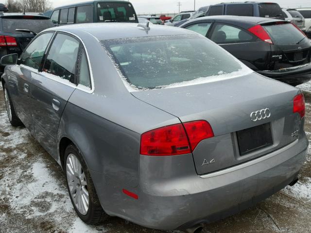 WAUDF78E96A108688 - 2006 AUDI A4 2.0T QU SILVER photo 3