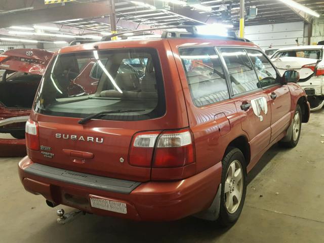 JF1SF65601H728966 - 2001 SUBARU FORESTER S RED photo 4