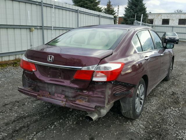 1HGCR2F37DA246576 - 2013 HONDA ACCORD LX BURGUNDY photo 4