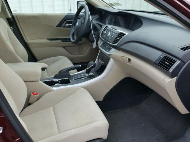 1HGCR2F37DA246576 - 2013 HONDA ACCORD LX BURGUNDY photo 5