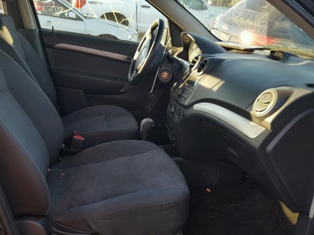 KL1TD5DE9BB230428 - 2011 CHEVROLET AVEO LS BLACK photo 5