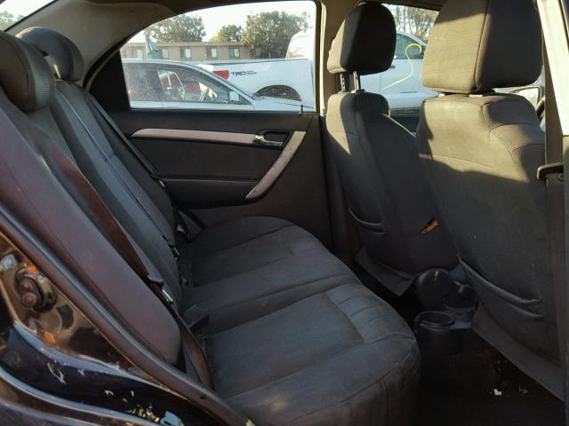 KL1TD5DE9BB230428 - 2011 CHEVROLET AVEO LS BLACK photo 6