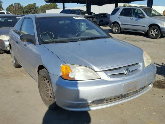 1HGEM22521L032299 - 2001 HONDA CIVIC LX SILVER photo 1