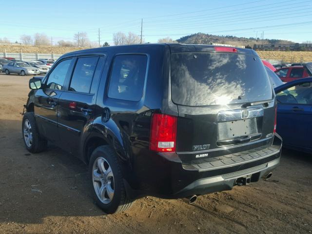 5FNYF4H60CB032776 - 2012 HONDA PILOT EXL BLACK photo 3