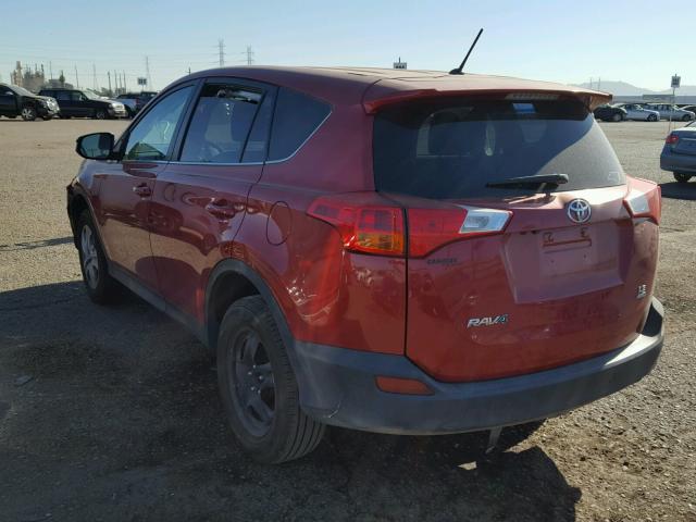 2T3BFREV1EW143719 - 2014 TOYOTA RAV4 LE RED photo 3