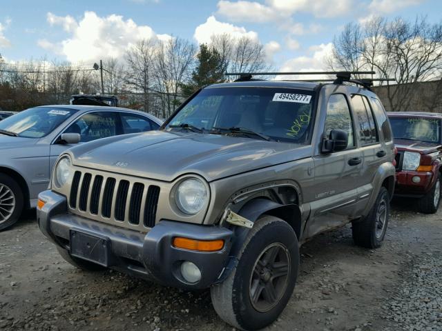 1J4GL48K54W180558 - 2004 JEEP LIBERTY SP BEIGE photo 2