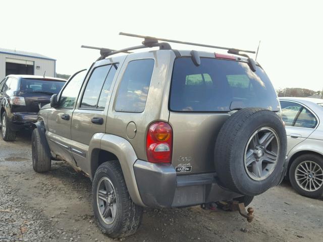 1J4GL48K54W180558 - 2004 JEEP LIBERTY SP BEIGE photo 3