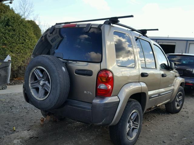 1J4GL48K54W180558 - 2004 JEEP LIBERTY SP BEIGE photo 4