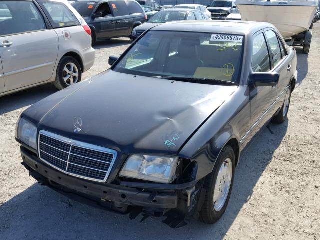 WDBHA22E5TF341902 - 1996 MERCEDES-BENZ C 220 BLACK photo 2