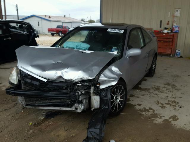 1HGEM22012L066837 - 2002 HONDA CIVIC EX ვერცხლისფერი ფოტო 2