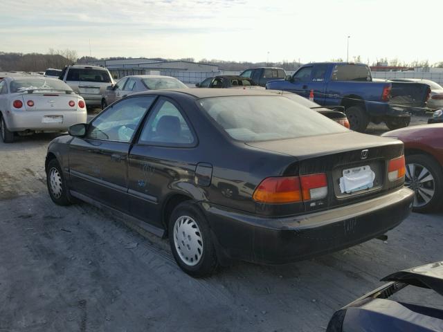 1HGEJ6229TL010471 - 1996 HONDA CIVIC DX BLACK photo 3