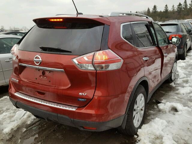 5N1AT2MT0EC841586 - 2014 NISSAN ROGUE S RED photo 4