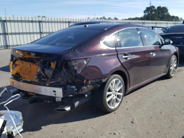 4T1BK1EB5DU035355 - 2013 TOYOTA AVALON BAS Бордовый фото 4