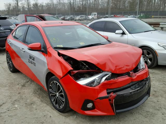 2T1BURHE2GC626196 - 2016 TOYOTA COROLLA L RED photo 1