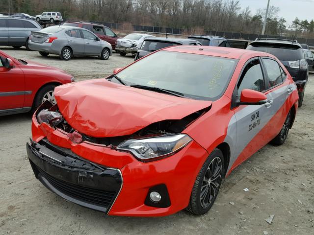 2T1BURHE2GC626196 - 2016 TOYOTA COROLLA L RED photo 2