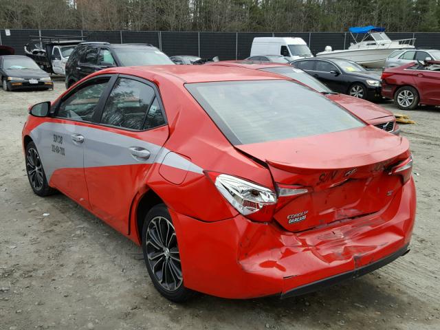 2T1BURHE2GC626196 - 2016 TOYOTA COROLLA L RED photo 3