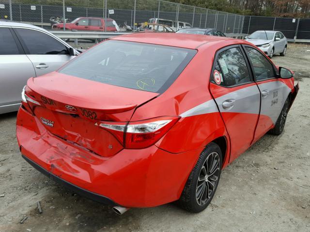 2T1BURHE2GC626196 - 2016 TOYOTA COROLLA L RED photo 4