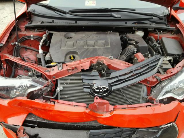 2T1BURHE2GC626196 - 2016 TOYOTA COROLLA L RED photo 7