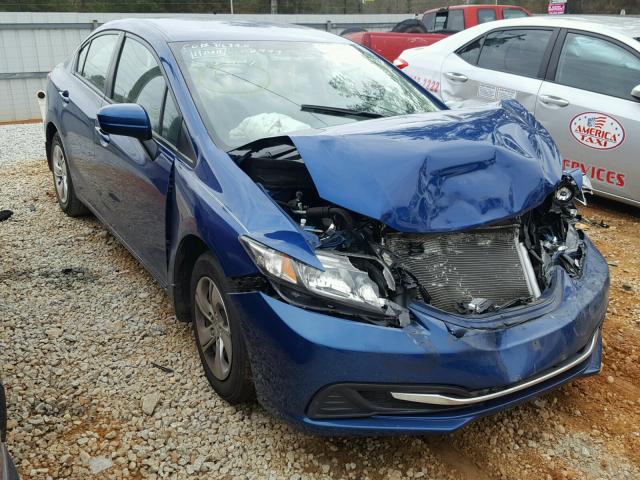 19XFB2F53EE082999 - 2014 HONDA CIVIC LX BLUE photo 1