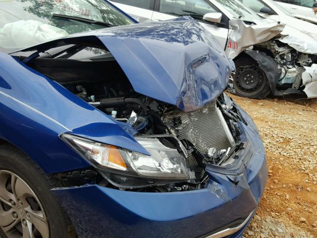 19XFB2F53EE082999 - 2014 HONDA CIVIC LX BLUE photo 9