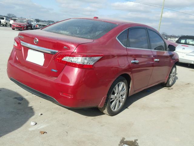 3N1AB7AP7DL688190 - 2013 NISSAN SENTRA S RED photo 4