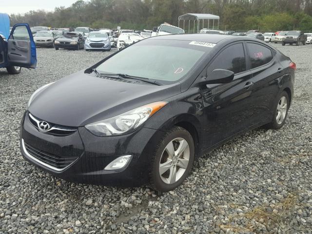 5NPDH4AE0CH099759 - 2012 HYUNDAI ELANTRA GL BLACK photo 2