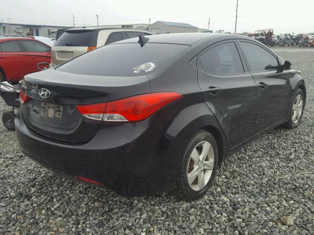 5NPDH4AE0CH099759 - 2012 HYUNDAI ELANTRA GL BLACK photo 4