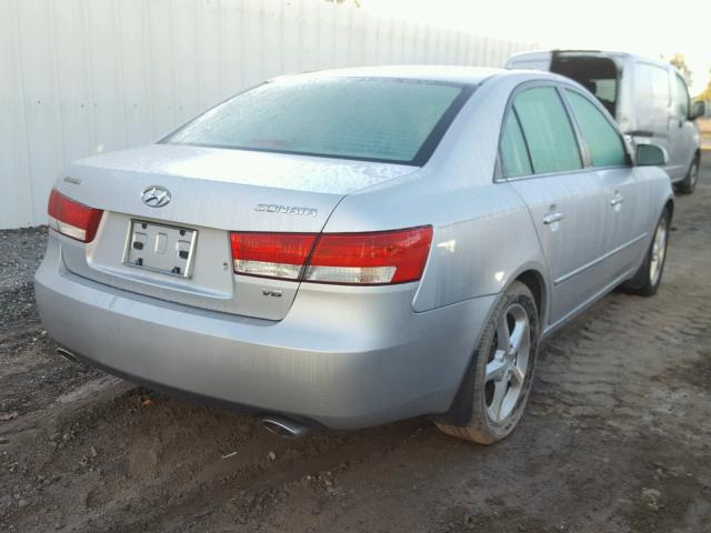 5NPEU46F06H063687 - 2006 HYUNDAI SONATA GLS SILVER photo 4