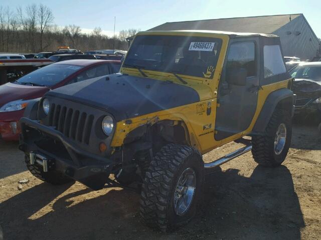 1J4FA24117L231580 - 2007 JEEP WRANGLER X YELLOW photo 2