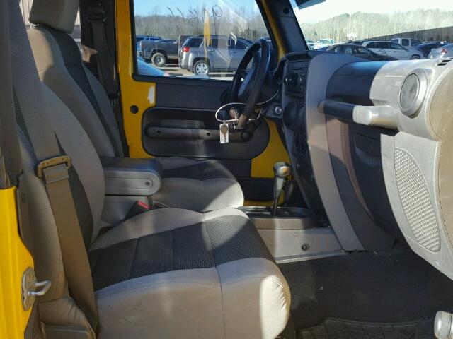 1J4FA24117L231580 - 2007 JEEP WRANGLER X YELLOW photo 5