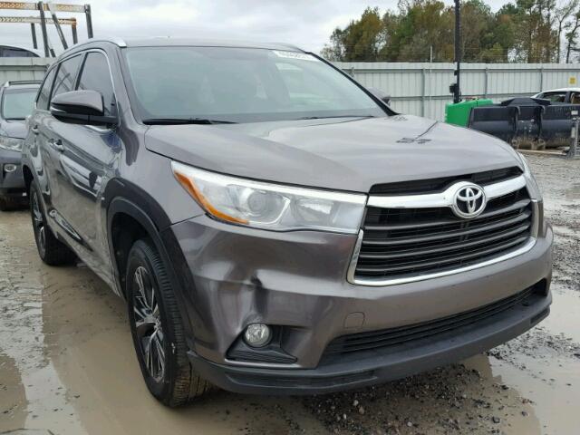 5TDKKRFH1GS500616 - 2016 TOYOTA HIGHLANDER GRAY photo 1