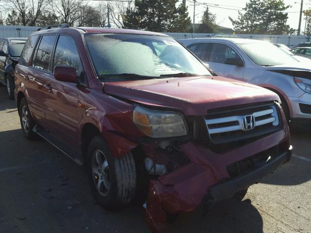 2HKYF18516H529492 - 2006 HONDA PILOT EX RED photo 1