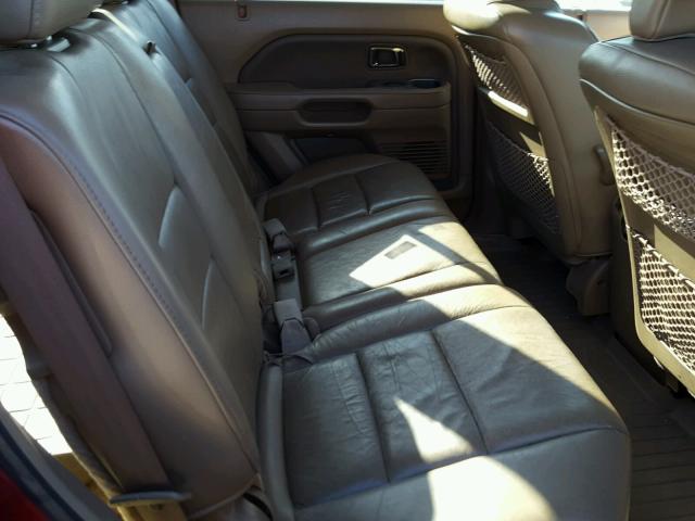 2HKYF18516H529492 - 2006 HONDA PILOT EX RED photo 6